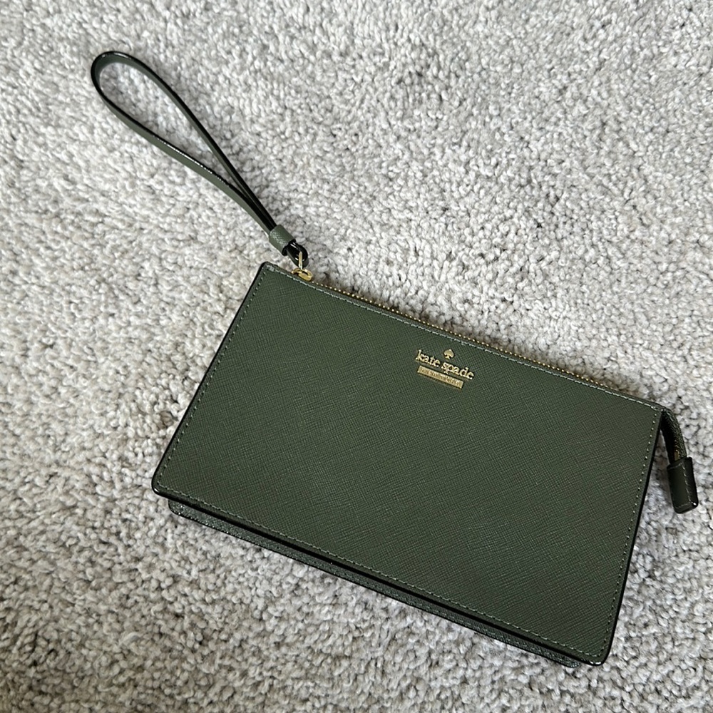 Olive kate spade wristlet